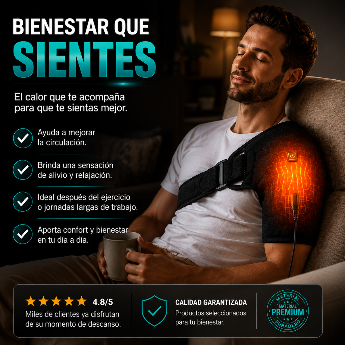 HeatRelax™ | Hombrera Térmica de Calor Ajustable